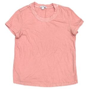 James Perse Women's Vintage Little Boy Soft Cotton Tee T-Shirt in Peach